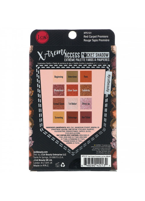 J.Cat Beauty, X-Treme Access Pocket Shadow,  XPS101 Red Carpet Premiere, 0.35 oz (10 g)