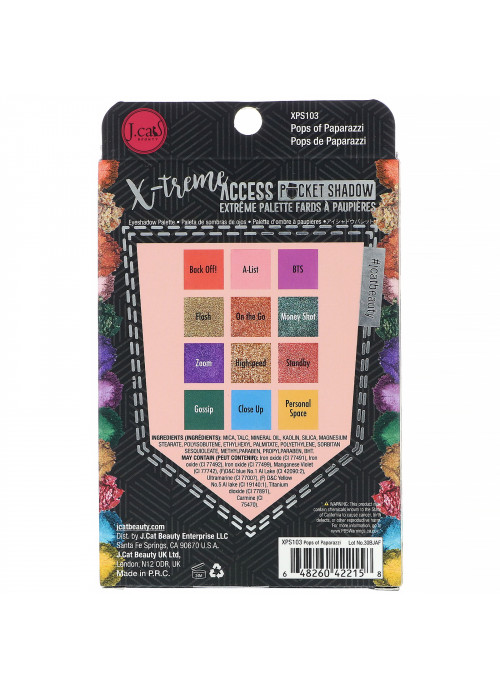 J.Cat Beauty, X-Treme Access Pocket Shadow, XPS103 Pops of Paparazzi, 0.35 oz (10 g)