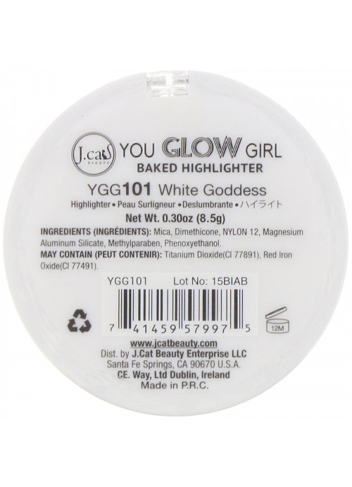 J.Cat Beauty, You Glow Girl, Baked Highlighter, YGG101 White Goddess, 0.30 oz (8.5 g)