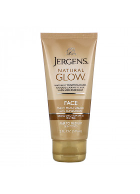 Jergens, Natural Glow, Face Daily Moisturizer, SPF 20, Fair to Medium, 2 fl oz (59 ml)