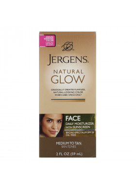 Jergens, Natural Glow, Face Daily Moisturizer, SPF 20, Medium to Tan, 2 fl oz (59 ml)