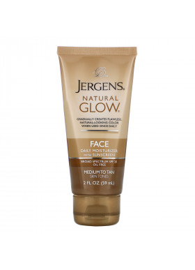Jergens, Natural Glow, Face Daily Moisturizer, SPF 20, Medium to Tan, 2 fl oz (59 ml)