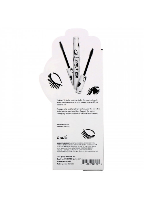 Julep, With a Twist, Lash Boosting Bamboo Mascara, Jet Black, 0.24 oz (6.7 g)