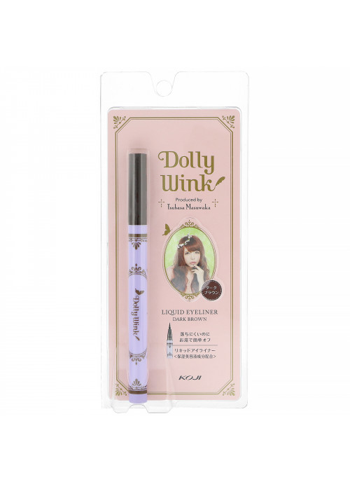 Koji, Dolly Wink, Liquid Eyeliner, Dark Brown, 0.2 fl oz (7 ml)