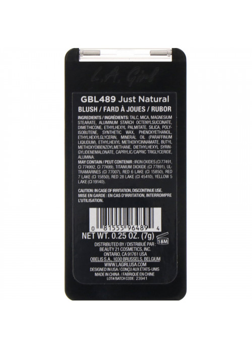 L.A. Girl, Just Blushing Powder, Just Natural, 0.25 oz (7 g)