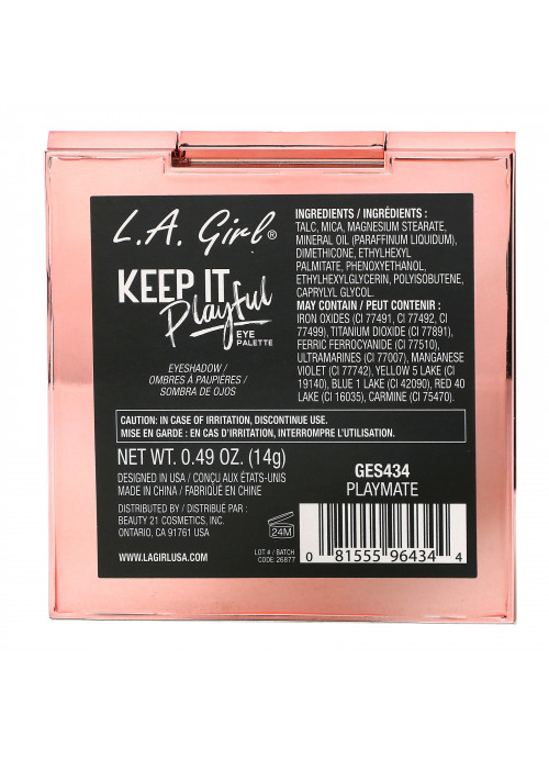 L.A. Girl, Keep It Playful Eye Palette, Playmate, 0.49 oz (14 g)