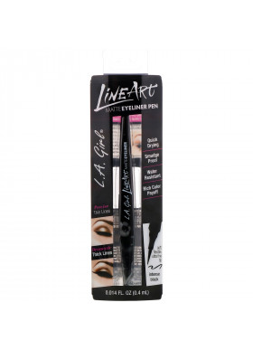 L.A. Girl, Line Art Matte Eyeliner Pen, Intense Black, 0.014 fl oz (0.4 ml)
