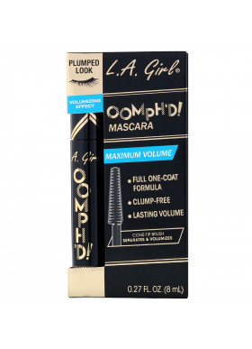 L.A. Girl, Oomph'd Mascara, Super Black, 0.27 fl oz (8 ml)