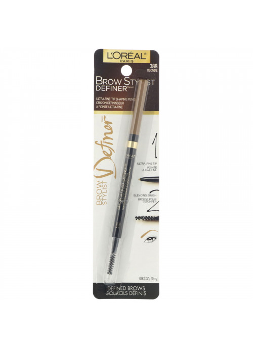 L'Oreal, Brow Stylist Definer, Ultra Fine Tip, 388 Blonde, 0.003 oz (90 mg)
