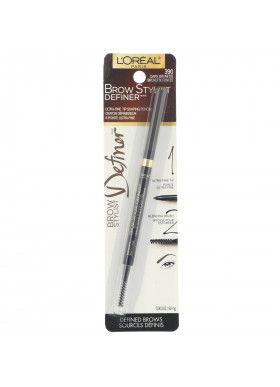 L'Oreal, Brow Stylist Definer, Ultra Fine Tip, 390 Dark Brunette, 0.003 oz (90 mg)