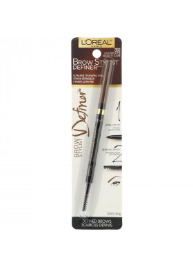 L'Oreal, Brow Stylist Definer, Ultra Fine Tip, 392 Light Brunette, 0.003 oz (90 mg)