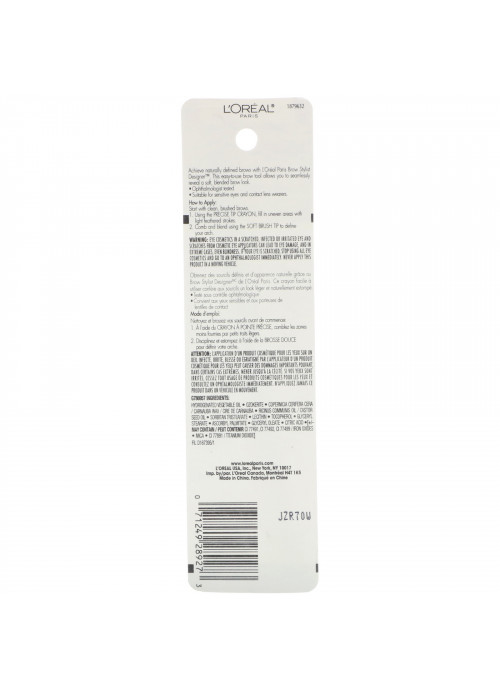 L'Oreal, Brow Stylist Designer Eyebrow Pencil, 305 Blonde, .045 oz (1.3 g)