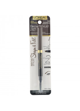L'Oreal, Brow Stylist Shape & Fill, 420 Dark Brunette, 0.008 oz (250 mg)