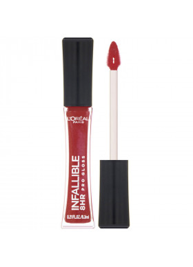 L'Oreal, Infallible 8HR Pro Gloss, 315 Rebel Red, 0.21 fl oz, (6.3 ml)