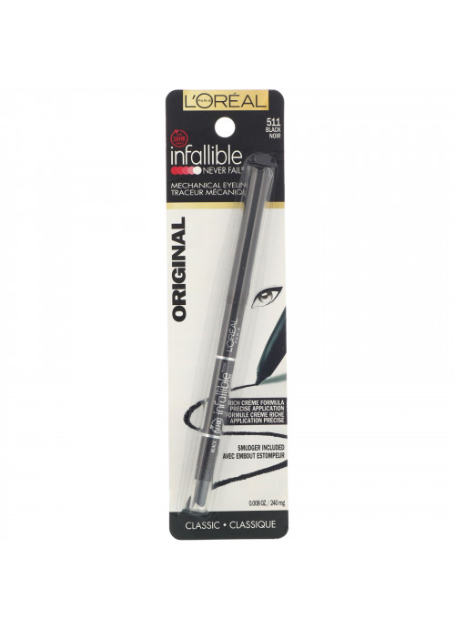L'Oreal, Infallible Mechanical Eyeliner, 511 Black, 0.008 oz (240 mg)