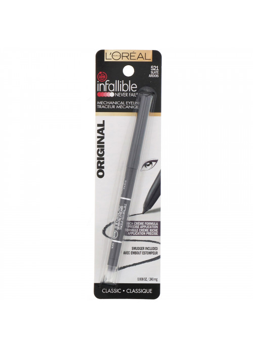 L'Oreal, Infallible Mechanical Eyeliner, 521 Slate, 0.008 oz (240 mg)