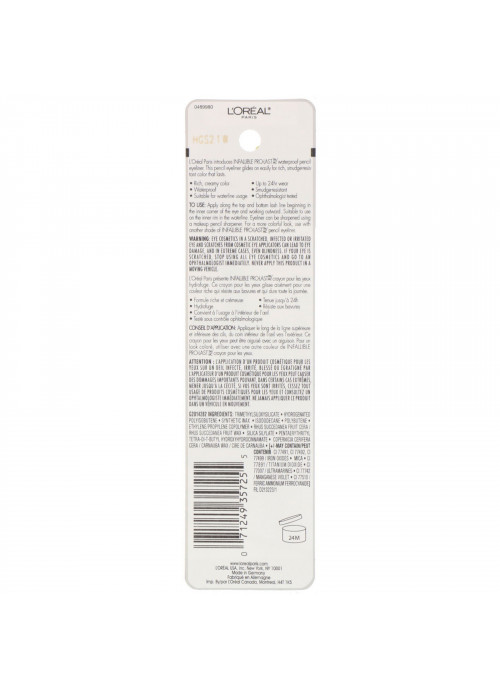 L'Oreal, Infallible Pro-Last Waterproof Pencil Eyeliner, 940 Brown, 0.042 fl oz (1.2 g)