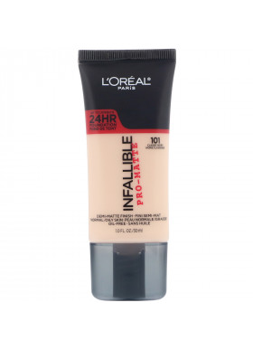 L'Oreal, Infallible Pro-Matte Foundation, 101 Classic Ivory, 1 fl oz (30 ml)