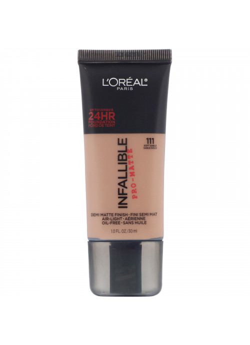 L'Oreal, Infallible Pro-Matte Foundation, 111 Soft Sable, 1 fl oz (30 ml)