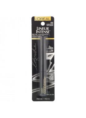 L'Oreal, Lineur Intense, Felt Tip Liquid Eyeliner, Carbon Black 690, .05 fl oz (1.5 ml)