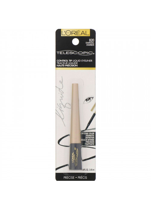 L'Oreal, Telescopic Control Tip Liquid Eyeliner, 820 Charcoal, .08 fl oz (2.45 ml)