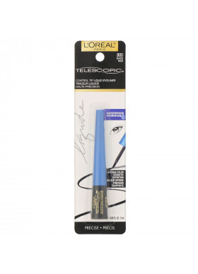 L'Oreal, Telescopic Control Tip Liquid Eyeliner, Waterproof, 800 Black, .08 fl oz (2.45 ml)