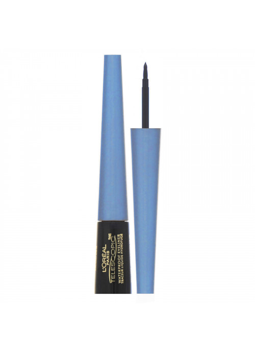 L'Oreal, Telescopic Control Tip Liquid Eyeliner, Waterproof, 800 Black, .08 fl oz (2.45 ml)