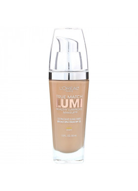 L'Oreal, True Match Healthy Luminous Makeup, SPF 20,  W3 Nude Beige, 1 fl oz (30 ml)