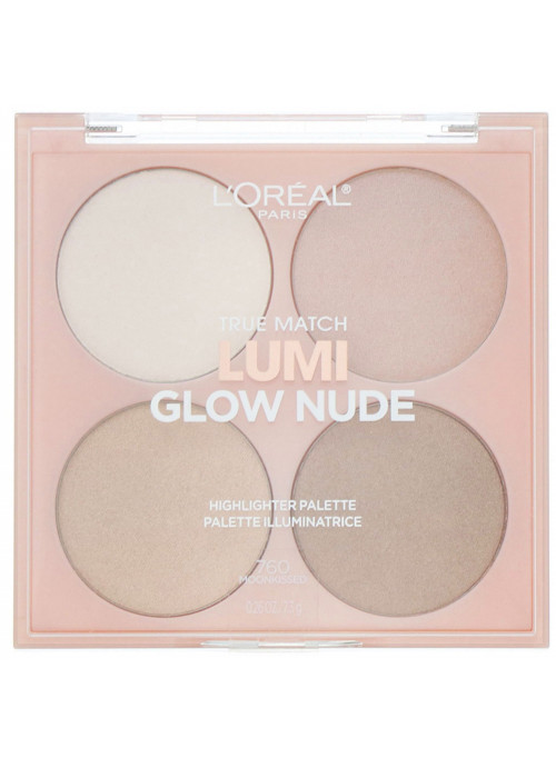 L'Oreal, True Match Lumi Glow Nude Highlighter Palette, 760 Moonkissed, 0.26 oz (7.3 g)