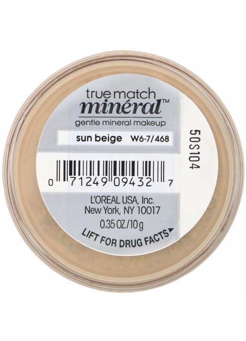 L'Oreal, True Match Mineral Foundation,  W6-7/468 Sun Beige, .35 oz (10 g)