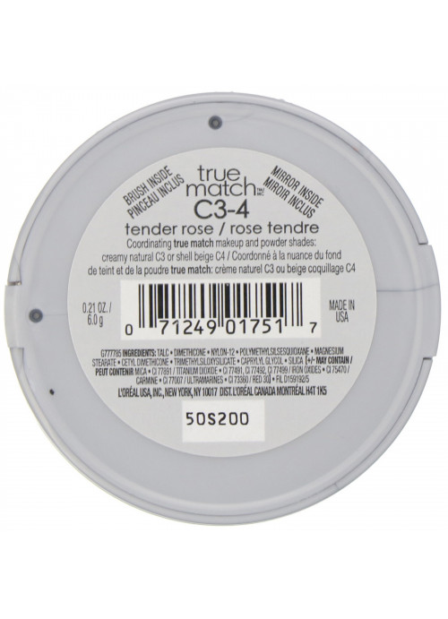 L'Oreal, True Match Super-Blendable Blush, C3-4 Tender Rose, .21 oz (6 g)