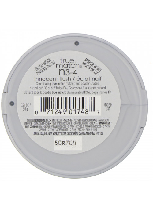 L'Oreal, True Match Super-Blendable Blush,  N3-4 Innocent Flush, .21 oz (6 g)