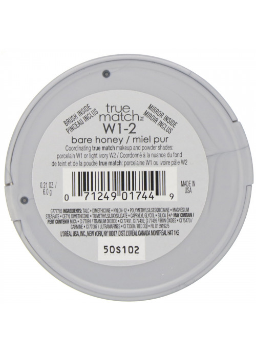 L'Oreal, True Match Super-Blendable Blush,  W1-2 Bare Honey, 0.21 oz (6 g)