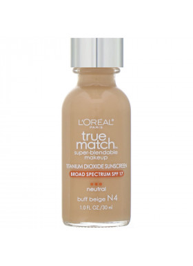 L'Oreal, True Match Super-Blendable Makeup, N4 Buff Beige , 1 fl oz (30 ml)