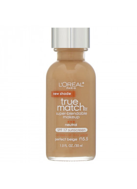 L'Oreal, True Match Super-Blendable Makeup, N5.5 Perfect Beige , 1 fl oz (30 ml)