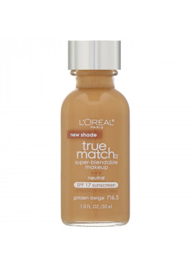 L'Oreal, True Match Super-Blendable Makeup,  SPF 17, N6.5 Golden Beige, 1 fl oz (30 ml)