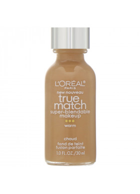 L'Oreal, True Match Super-Blendable Makeup, W8 Cream Café, 1 fl oz (30 ml)