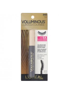 L'Oreal, Voluminous Curved Mascara, 340 Black, 0.28 fl oz (8 ml)