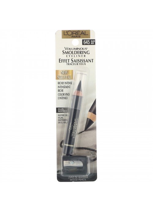 L'Oreal, Voluminous Smoldering Eyeliner, 645 Black, 0.087 oz (2.48 g)