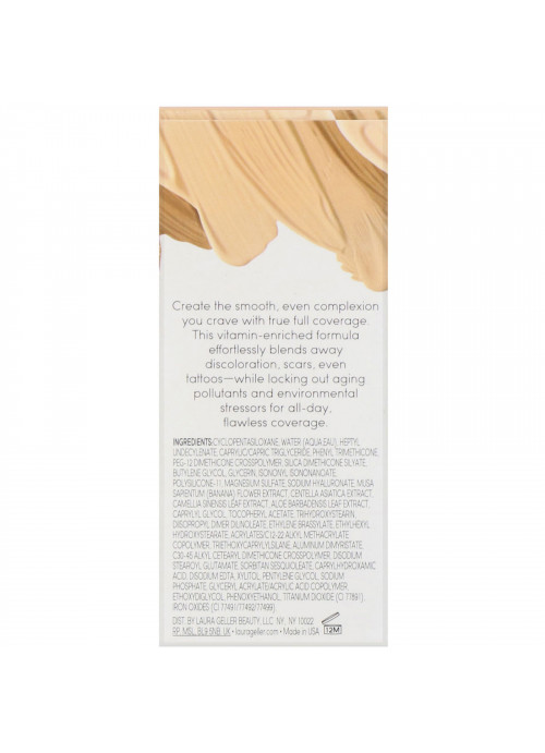 Laura Geller, Cover Lock, Cream Foundation, Golden Medium, 1 fl oz (30 ml)