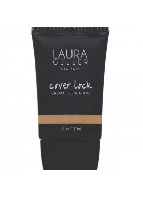 Laura Geller, Cover Lock, Cream Foundation, Golden Medium, 1 fl oz (30 ml)