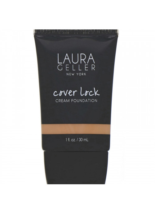 Laura Geller, Cover Lock, Cream Foundation, Golden Medium, 1 fl oz (30 ml)