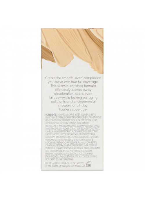 Laura Geller, Cover Lock, Cream Foundation, Light, 1 fl oz (30 ml)
