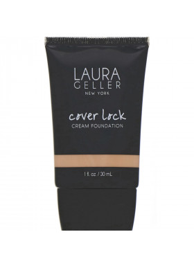 Laura Geller, Cover Lock, Cream Foundation, Porcelain, 1 fl oz (30 ml)