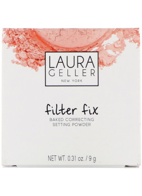 Laura Geller, Filter Fix, Baked Correcting Setting Powder, Universal Apricot, 0.31 oz (9 g)