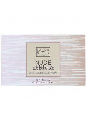 Laura Geller, Nude Attitude, Multi-Finish Eyeshadow Palette, 12 Eyeshadows