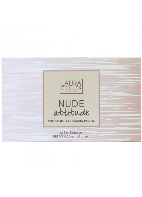 Laura Geller, Nude Attitude, Multi-Finish Eyeshadow Palette, 12 Eyeshadows