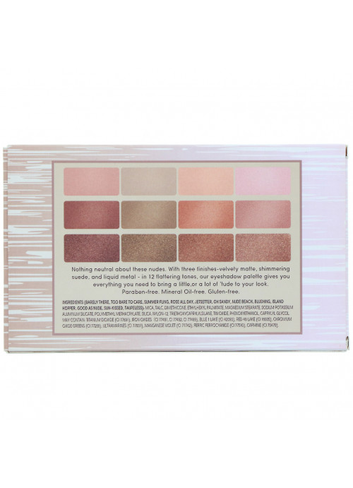 Laura Geller, Nude Attitude, Multi-Finish Eyeshadow Palette, 12 Eyeshadows