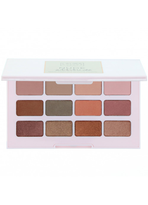 Laura Geller, Nude Attitude, Multi-Finish Eyeshadow Palette, 12 Eyeshadows