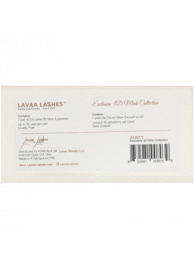 Lavaa Lashes, Flirty, 3D Mink False Eyelashes, 1 Pair